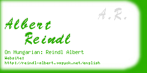 albert reindl business card